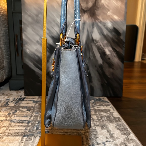 064. Miu Miu two tone Madras Leather Tote/project bag - Picture 5 of 16